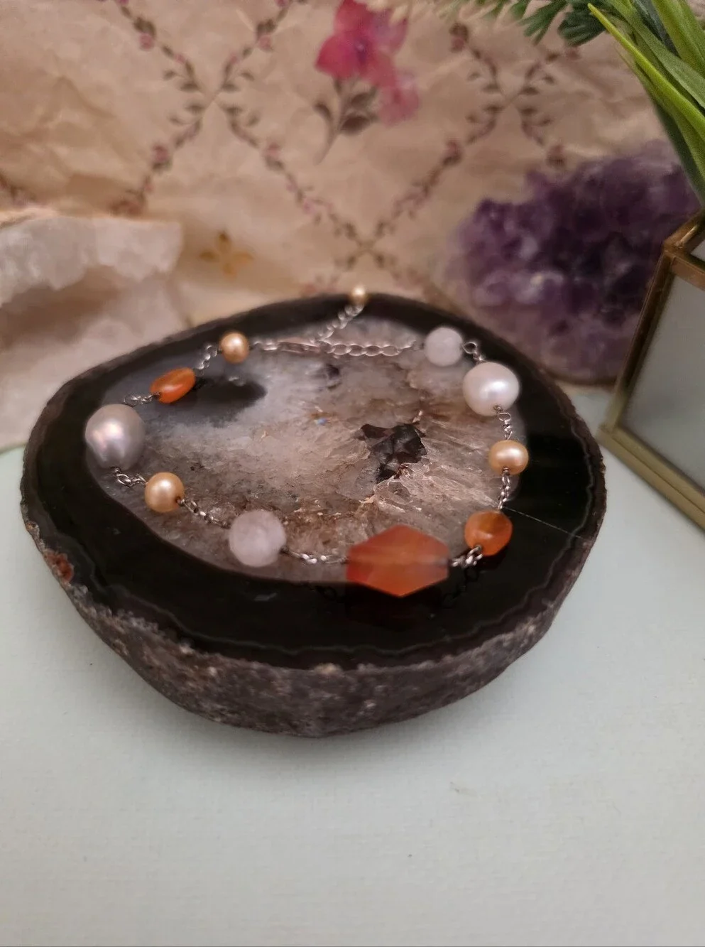 Gemporia Annabella Collection Multigem & Pearl Silver Bracelet